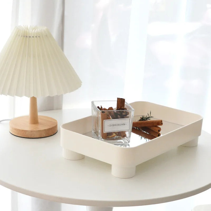 Nordic Acrylic Square Storage Tray Fruit Tray Storage Tray Cup With Perfume Small Object Desktop Decoration Tray